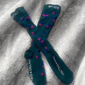 Figs: Caribbean Blue compression socks